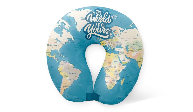 iTotal - Neck Pillow - BLUE MAPS (XL1859)