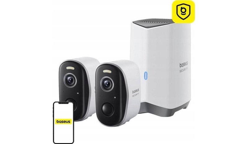 Baseus N1 Plus 2K Outdoor Camera Set (White)