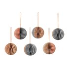 Broste Copenhagen" "Ball joulukoriste honeycomb ä?5 cm 6 osaa Multi/beige