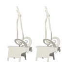 ERNST" "Ernst joulukoriste pukki 2-pack Valkoinen 7 cm