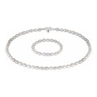 Lykken Pearls valkoinen kastehelminauha sydänlukolla 30+10cm