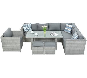Ulkokalustesetti Moniz Dining PLUS, Stone Grey