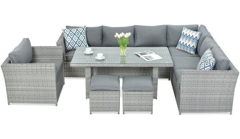Ulkokalustesetti Moniz Dining PLUS, Stone Grey