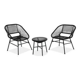 3-osainen ulkokalustesarja Maya New, Black