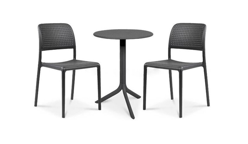 Puutarhakalustesetti BORA BISTROT/STEP 2+1, antrasiitti – kuva 1/1