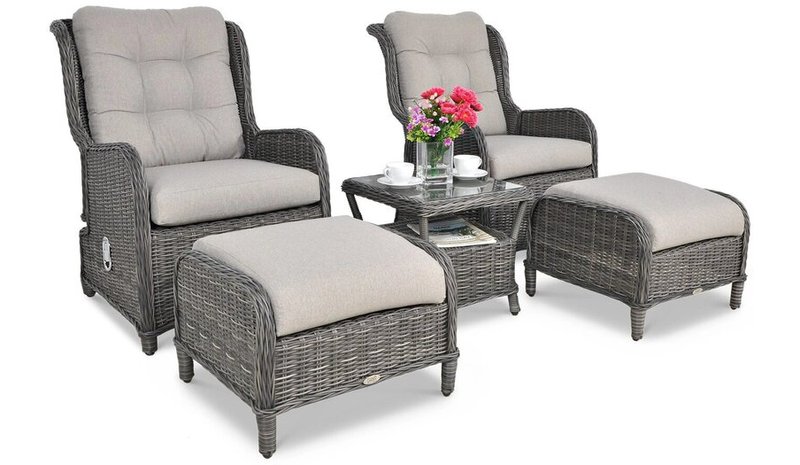 Ulkokalustesetti SIENNA DUO PREMIUM, tummanharmaa