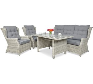 Ulkokalustesetti TRIVENTO DINING 3, White Grey