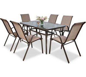 Puutarhakalustesarja Bologna, 150 cm, 6+1, Ruskea