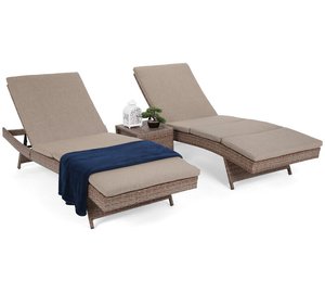2 aurinkotuolin ja pöydän setti Bora Bora, Ginger / Brown Melange