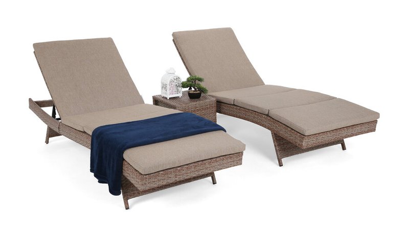 2 aurinkotuolin ja pöydän setti Bora Bora, Ginger / Brown Melange