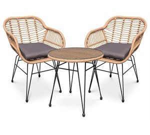 Ulkokalustesetti Kubu 2+1, beige