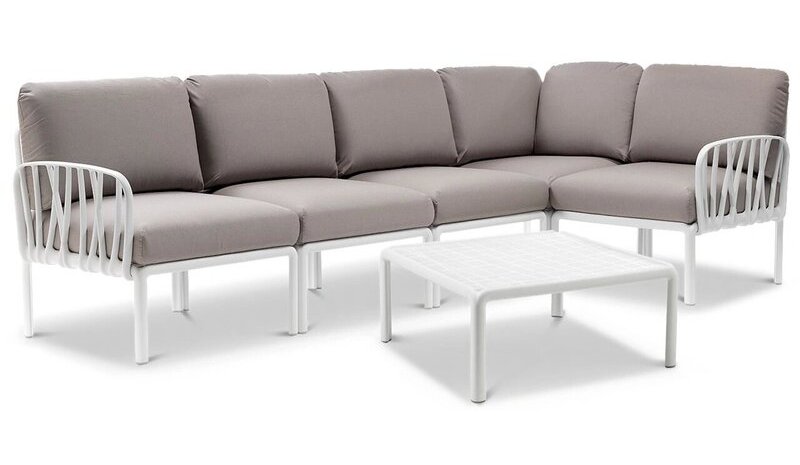 Ulkokalustesetti KOMODO Corner, Bianco Grigio