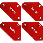 Yato mini-hitsausmagneettisarja YT-08677, 4 kpl, 4,5 kg, 43x72x12 mm, teräs, ferriittimagneetti, 45, 90, 135 astetta