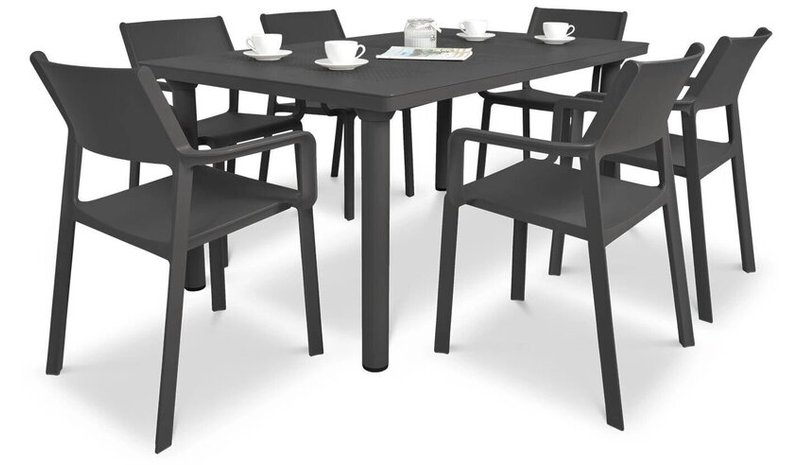 Ulkokalustesetti TRILL/LIBECCIO 6+1, antrasiitti