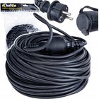 Geko rakennustyömaan jatkojohto K00223, 40m, 3x2,5mm², 1x16A 230V~50Hz, IP44, musta, CE-sertifioitu, järeä maadoitus