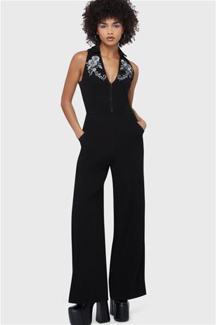 Killstar - Beneath The Eclipse - Alice's Night Jumpsuit - Jumpsuit - Naiset - Musta