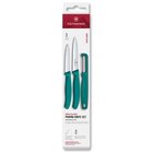 Victorinox - SWISS CLASSIC 3-osainen keittiöveitsisarja kuorimaveitsellä, turkoosi