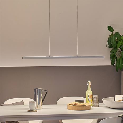 Paulmann LED-riippuvalaisin Lento, kromi, 100 cm, valo ylös/alas, himmennettävä