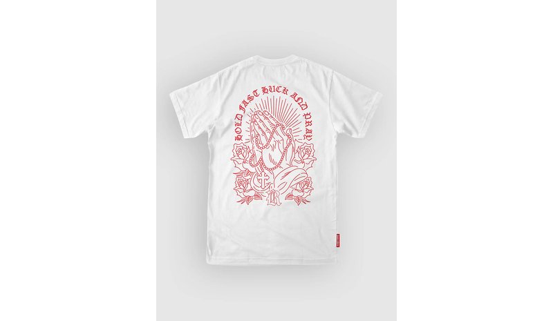 Loose Riders Praying Hands Tech Tee white Miehet