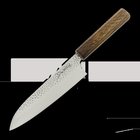 Demko Knives Santoku VG10 San Mai japanilainen keittiöveitsi, Red Oak