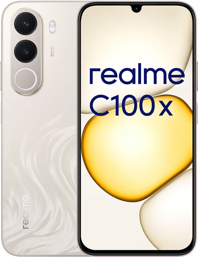 realme C100x älypuhelin 4/256GB (Golden Coast)