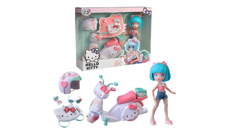 Hello Kitty Pretty Pink skootteri ja muotinukke