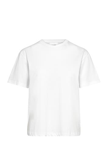ENKEL STUDIO Basic O-Neck Tee S/S - WHITE - S – kuva 1/3