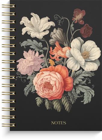 Notebook A5 Dark Bloom Burde