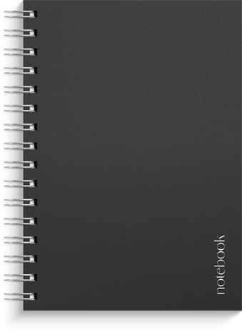 Notebook Blank A5 Black Burde