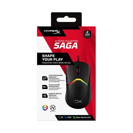 HyperX Pulsefire Saga RGB, langallinen pelihiiri