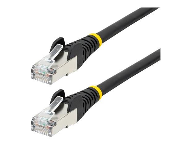 StarTech.com 3m CAT6a Ethernet Cable - Black - Low Smoke Zero Halogen (LSZH) - 10GbE 500MHz 100W PoE++ Snagless RJ-45 w/Strain Reliefs S/FTP Network Patch Cord