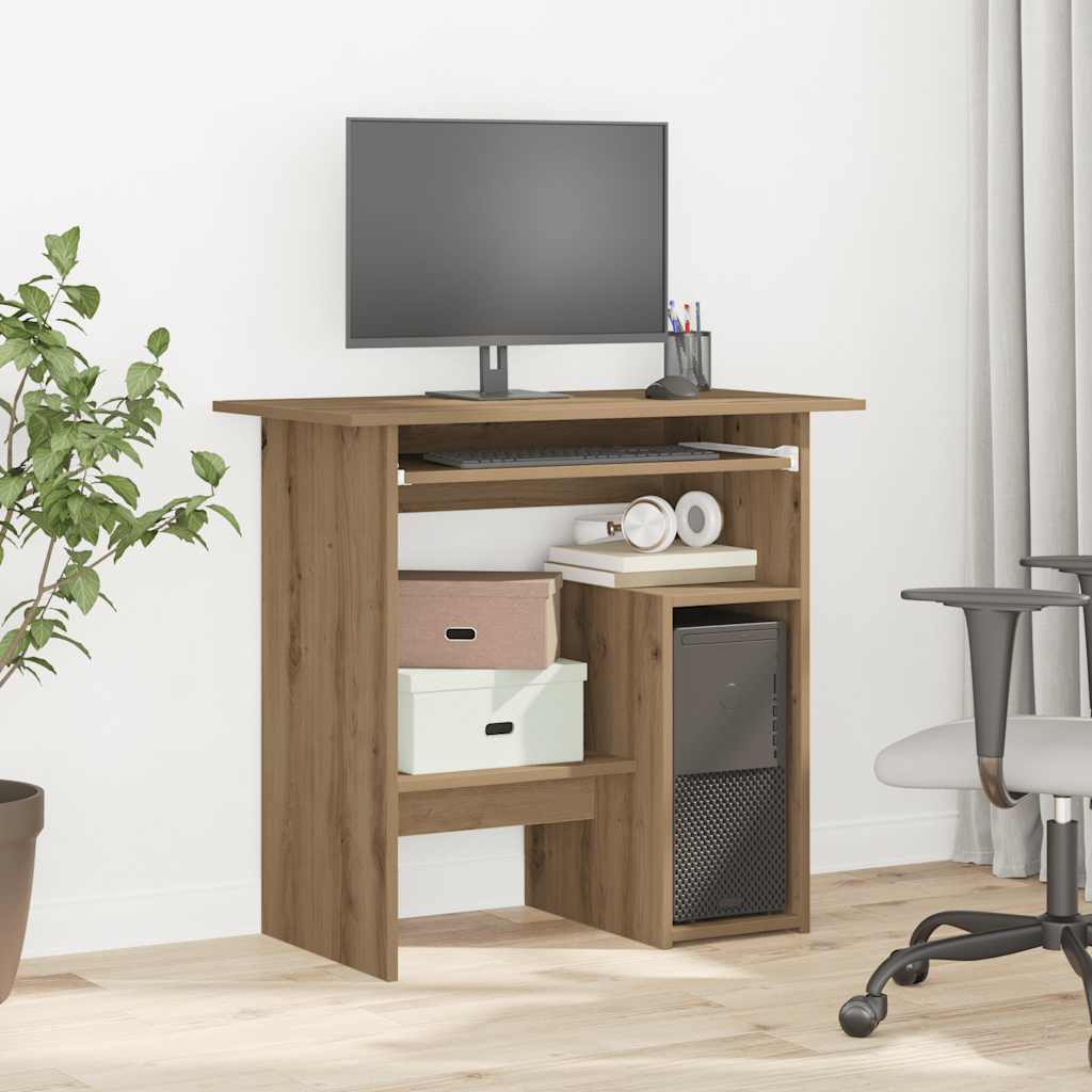 vidaXL Työpöytä artesaani tammi 80x45x74 cm tekninen puu