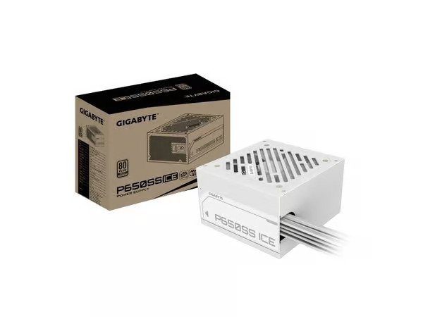 GIGABYTE P650SS ICE Power Supply - PCIe 5.0, 80 PLUS Silver, 120mm Fan, ATX 3.0 compatible, EU Plug