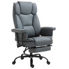 Ergonominen johtajan tuoli 360° kääntyvä tietokonetuoli korkeussäädettävä, pääntuella ja pehmustetuilla käsinojilla, jalkatuella. Keinonahka. 68 x 80 x 120–126 cm