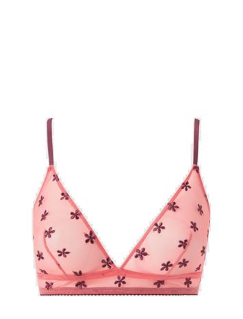 Understatement Underwear Mesh Triangle Bralette - Pink - XS