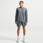 Nike Juoksu-t-paita Dri-FIT Miler UV L/S - Harmaa/Heijastava hopea