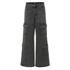 Forplay - Multipocket Cargo Pants Black washed - Reisitaskuhousut - Naiset - Musta
