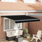 vidaXL Vedettävä markiisi Musta 300 x 250 cm Kangas ja Alumiini