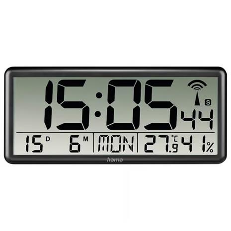Hama "Jumbo" - clock - electronic - desktop wall mountable - black