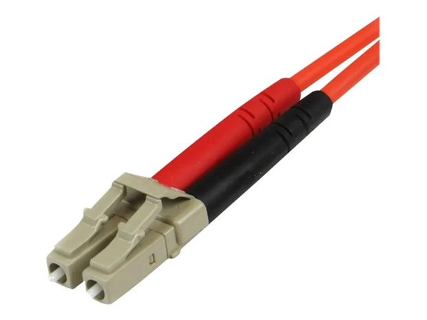 StarTech.com 1m Fiber Optic Cable - Multimode Duplex 50/125 - LSZH Fiber Jumper Cord - LC/ST