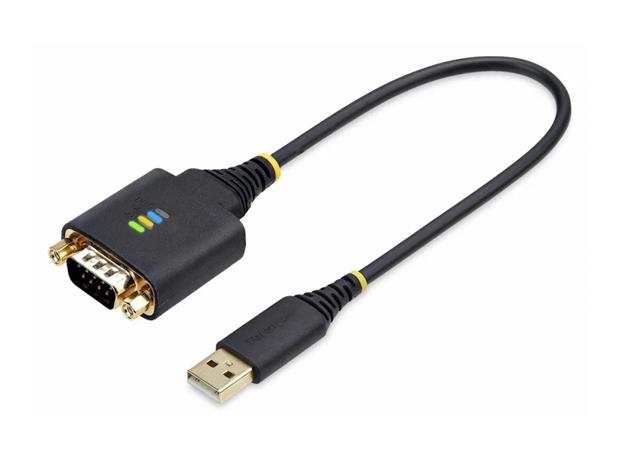StarTech.com 1ft (30cm) USB to Serial Adapter Cable COM Retention RS232 - USB / serial cable - USB to DB-9 - 30.5 cm