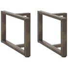 vidaXL Sohvapöydän jalat T-muotoiset 2 kpl musta 60x25x(42-43) cm teräs