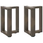 vidaXL Sohvapöydän jalat T-muotoiset 2 kpl musta 28x25x(42-43) cm teräs