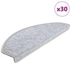 vidaXL Porrasmatot 30 kpl 65x24x4 cm vaaleanharmaa puolipyöreä suuri