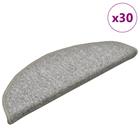 vidaXL Porrasmatot 30 kpl 56x17x3 cm vaaleanharmaa puolipyöreä