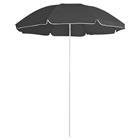 vidaXL Puutarha-aurinkovarjo terästolpalla antrasiitti 180 cm