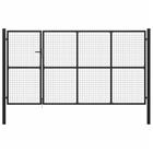 vidaXL Puutarhan portti teräs 350x150 cm antrasiitti