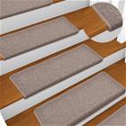 vidaXL Portaiden matot 15 kpl 65x21x4 cm vaaleanruskea suorakaiteen muotoinen reuna