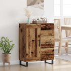 vidaXL Sivupöytä Vanha Puu 69,5 x 34 x 90 cm Hienosahattu puu ja rauta