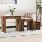 vidaXL Sohvapöytä 3 pcs Vanha puu Tekninen puu, Sohvapöydät